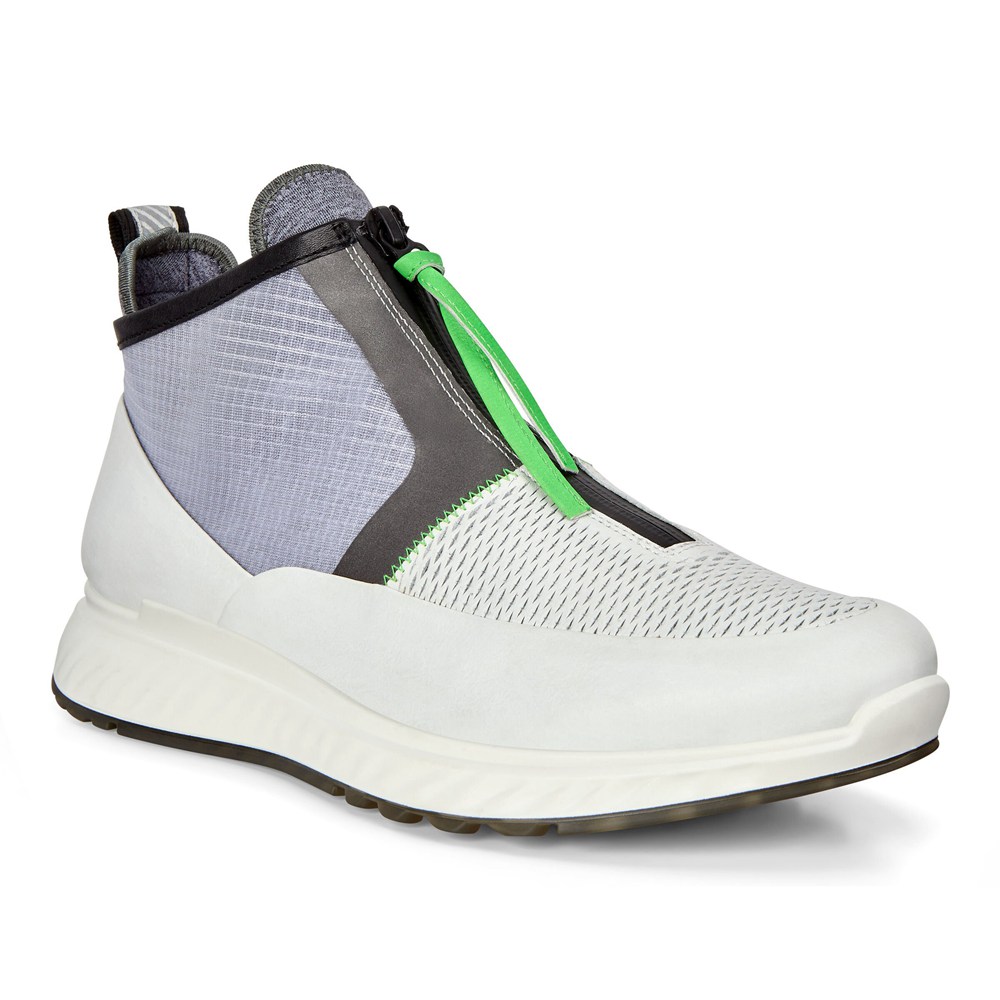 Mens Sneakers - ECCO St.1 Ankles - White - 8103HWBAJ